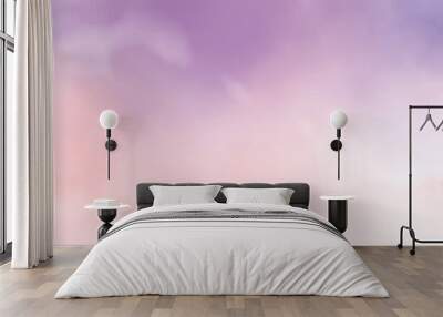 beautiful cotton candy twilight sky watercolor background Wall mural