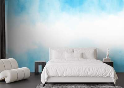 blue watercolor splash background digital painting Wall mural