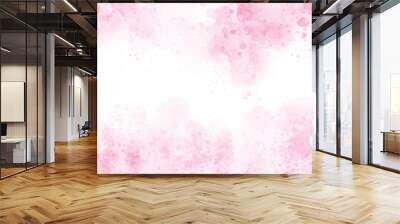 pink watercolor wash splash background Wall mural