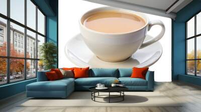 Cup of Milk Tea on Saucer Wall mural