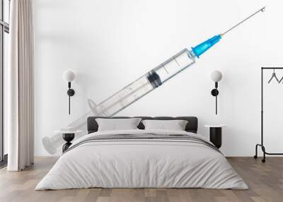 Syringe isolated on white background Wall mural