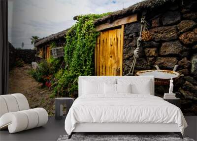 Abandoned Houses In El Hierro Island Wall mural