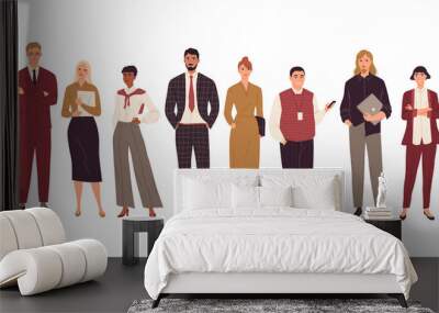 Group of young business people standing together. Wall mural