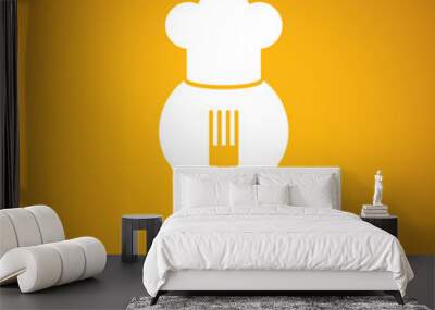 creative chef icon Wall mural