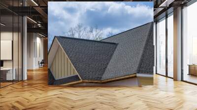 Asphalt shingles roofing construction waterproofing for house asphalt shingles corner Wall mural