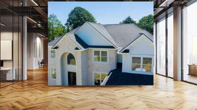 Part in roof of the construction of a home object with aerial view Wall mural