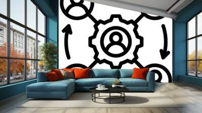 Organization Outline Icon Wall mural