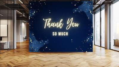 Thank You So Much Message Note Banner  Wall mural