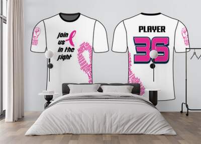 All sports team gear. Jersey mockup perfect for all sport team uniform. Design perfect for casual, t-shirt, fashion and sports apparels Wall mural