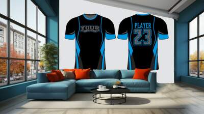 All sports team gear. Jersey mockup perfect for all sport team uniform. Design perfect for casual, t-shirt, fashion and sports apparels Wall mural