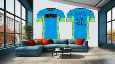 All sports team gear. Jersey mockup perfect for all sport team uniform. Design perfect for casual, t-shirt, fashion and sports apparels Wall mural