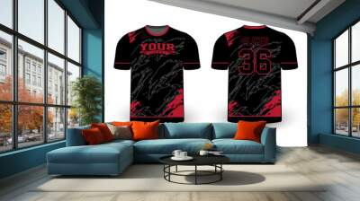 All sports team jersey design with an elegant edgy and wild look for all your casual, fashion, and sportswear Wall mural