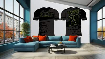 Softball baseball slowpitch esports sports gear for team jersey template and 2D mockup Wall mural