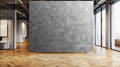 Geometric mosaic squares background. Subtle light grey gradient tint, shade and tone palette guide swatch chart transparent overlay. Abstract monochrome clean professional 16:9 8K banner ad backdrop. Wall mural