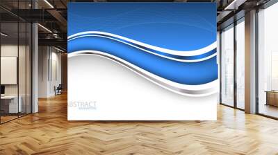 Beautiful blue background. Vector Illustration Wall mural