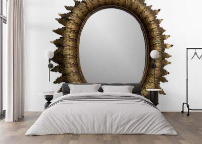 Image of Classic Vintage Sunburst Circle Mirror Wall mural