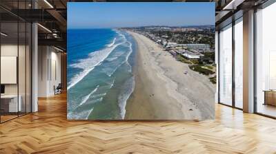 Aerial view of Del Mar coastline and beach Wall mural