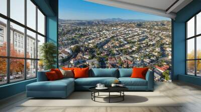 Aerial view of San Clemente coastline town Wall mural