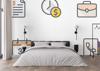 set of icons for business  Wall mural