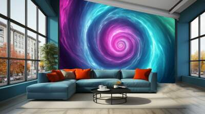 Colorful spiral background Wall mural