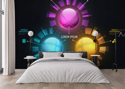 Colorful Geometric Infographic Wall mural