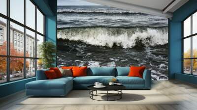 Meer dunkel Welle Wolken Wall mural