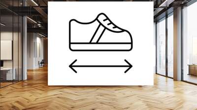 Sneaker size outline icons, minimalist vector illustration ,simple transparent graphic element .Isolated on white background Wall mural