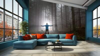 Forrest bathing Wall mural