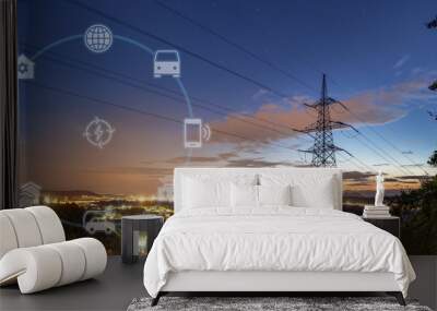 Smart grid Wall mural