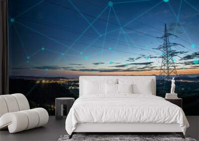 Smart grid Wall mural