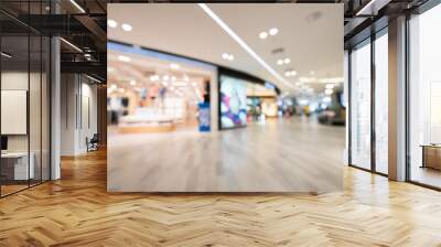 blurred, defocused background of modern department store Wall mural