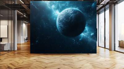 a planet floating in space Wall mural