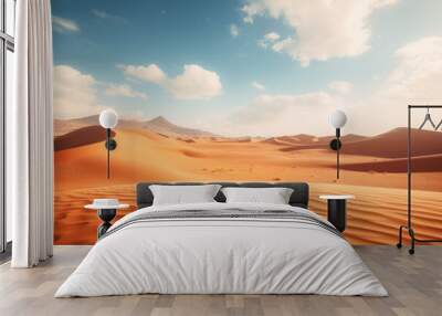 landscape view of sand dunes in an arid desert Wall mural