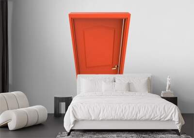 isolated door illustration 3d rendering Wall mural