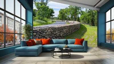 old stone fence Wall mural