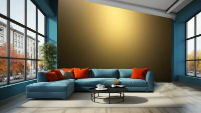 Mysterious light yellow dark blurred background Wall mural