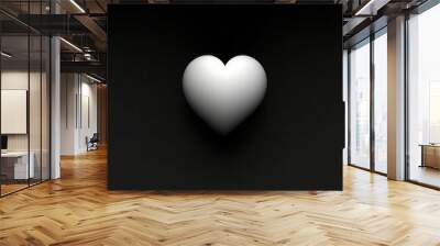 heart on black background Wall mural