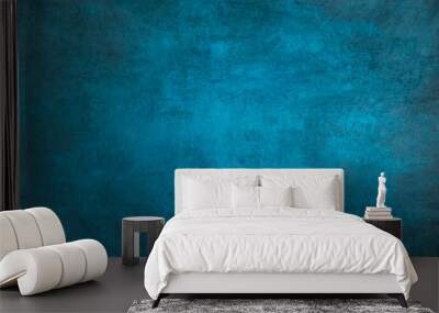 Blue textured background for web or print with copy space Wall mural