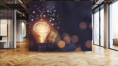 creative idea.Concept of idea and innovation Wall mural