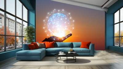 creative idea.Concept of idea and innovation Wall mural