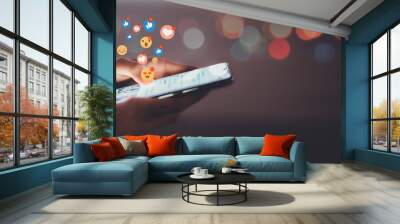 technology social media	 Wall mural