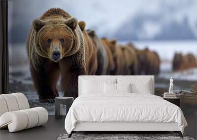 brown bear cub Wall mural