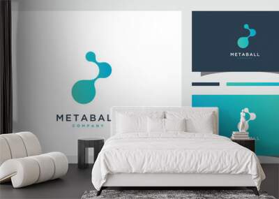 Metaball logo desing inspiration Wall mural