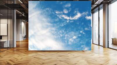 blue sky with white clouds Wall mural