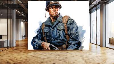 Soldier ready for war Wall mural