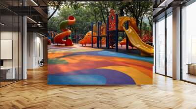 children playground in the park Wall mural