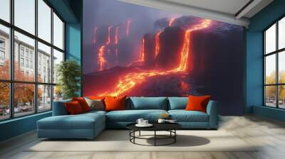 fire in the sky Wall mural