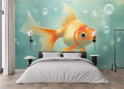 goldfish in aquarium Wall mural