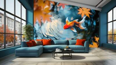 goldfish in aquarium Wall mural