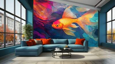 goldfish in aquarium Wall mural